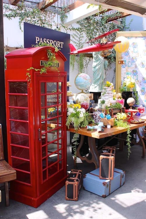 travel themed party idea