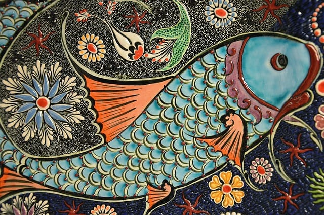 tile mosaic art fish