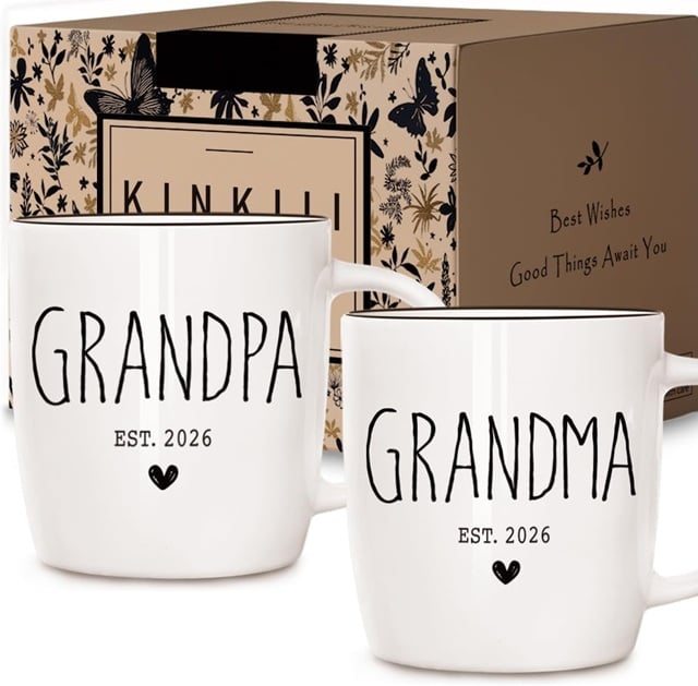grandpa and grandma mug set