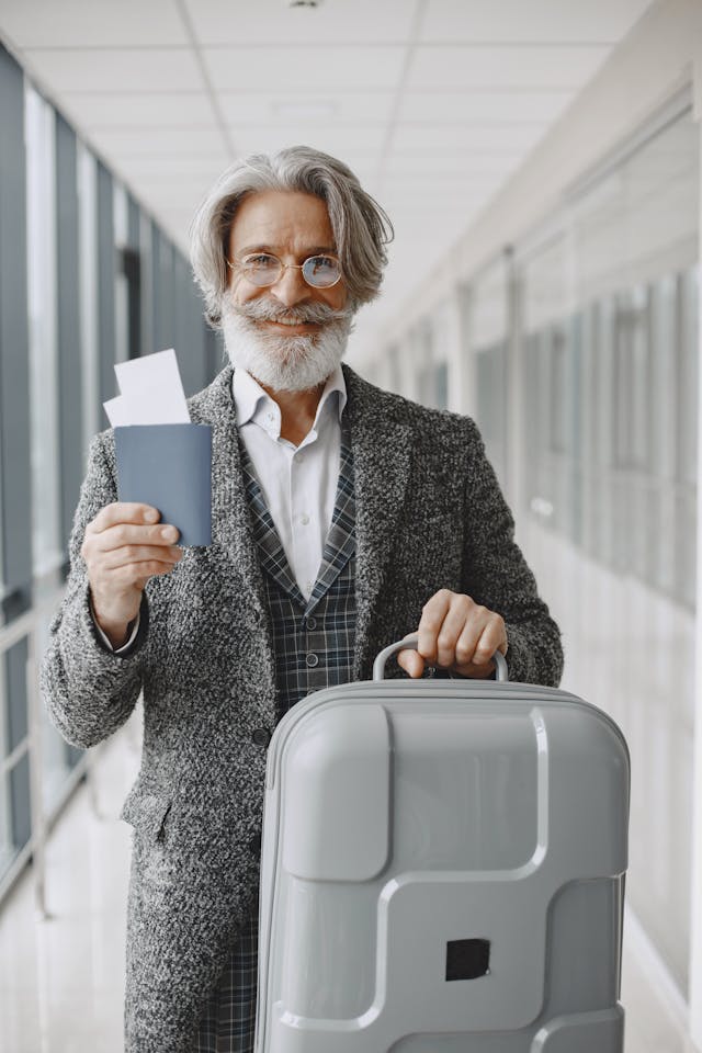An Elderly Man Luggage