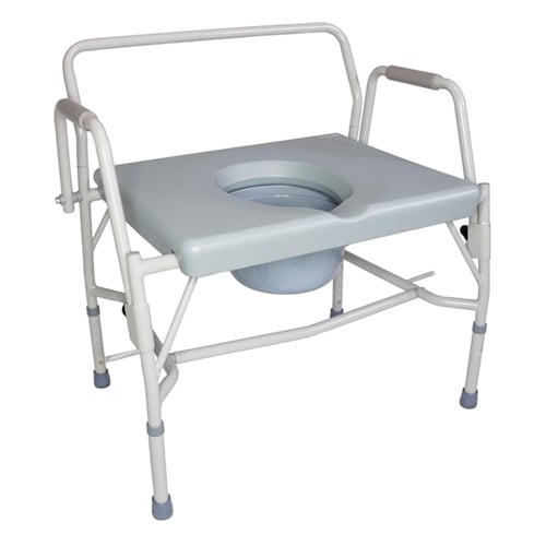DMI Drop Arm Portable Toilet Commode