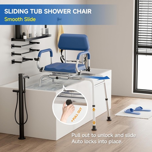 2 Loyoda Sliding Shower Chair Tub Transfer Bench