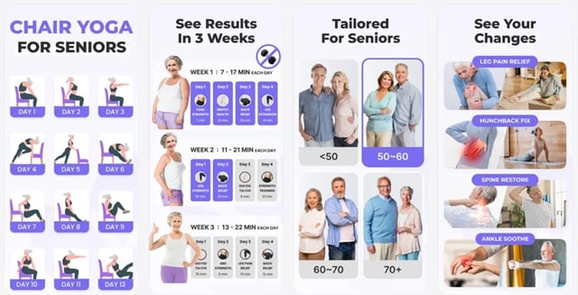 chair yoga for seniors - easyfit