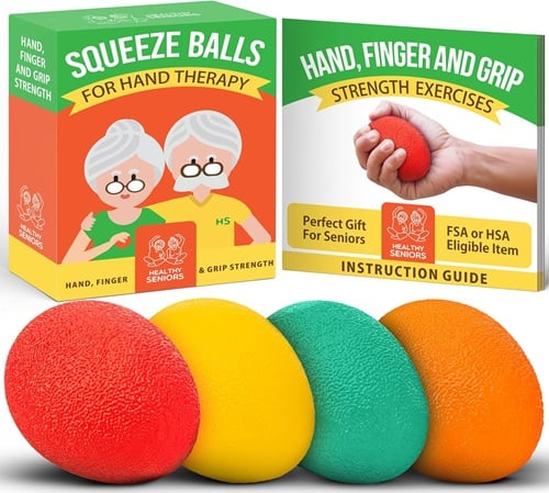 Healthy Seniors Squeeze Balls for Hand Therapy