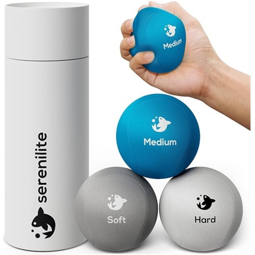 Serenilite Hand Therapy Exercise Stress Ball Bundle