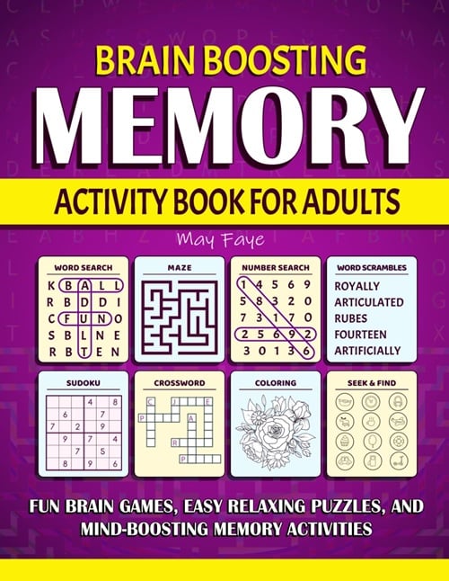 Brain Boosting Memory Activity Book for Adults