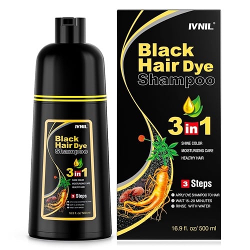 Ivnil Black Hair Dye Shampoo